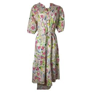 Crown & Ivy Floral Paisley Maxi Dress - Pink, Green, Yellow